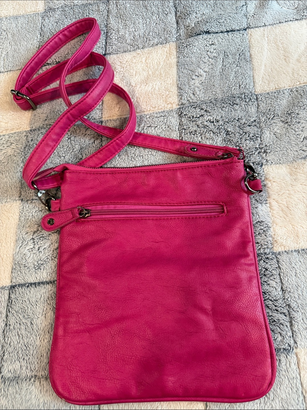 Women’s Hot Pink Studded Crossbody Bag by - Picture 2 of 5